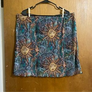 Size 5XL multicoloured sun Shein mini skirt